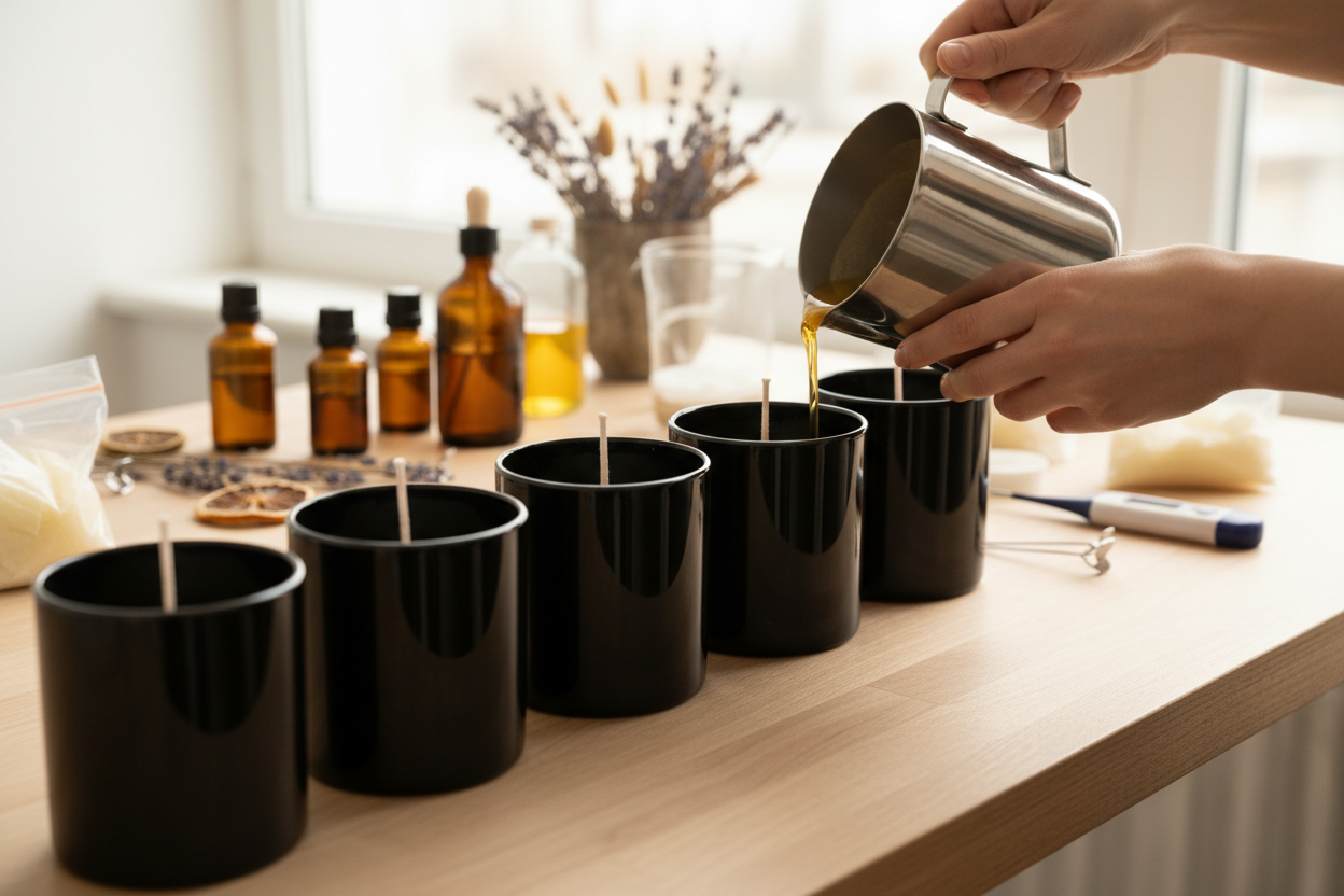 add black candle jars